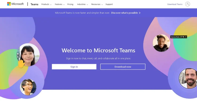 microsoft teams homepage