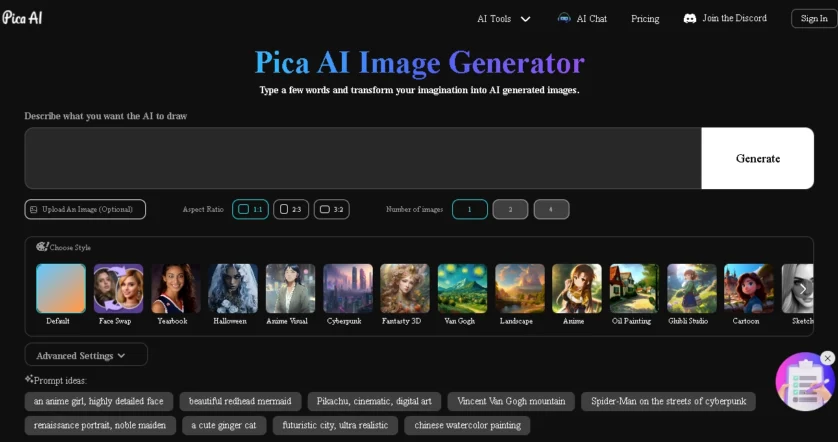 Pica AI Image Generator